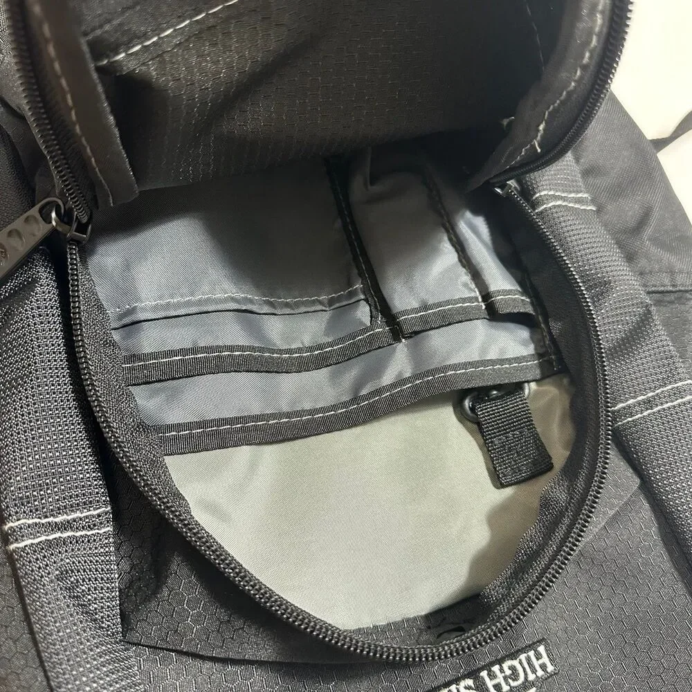 NWT High Sierra Impact Black Backpack Embroidered